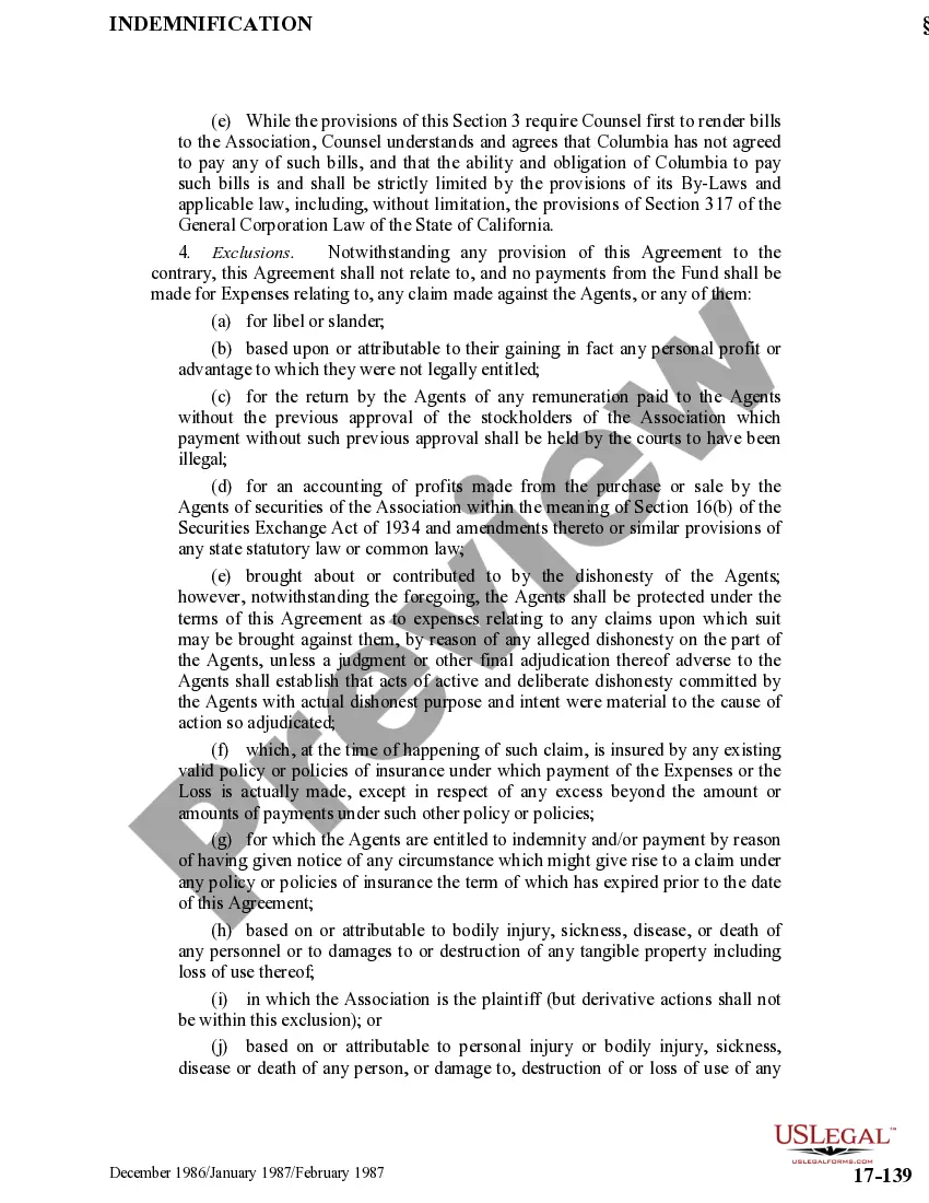 Get Ratification and approval of directors and officers insurance indemnity fund with copy of agreement Preview Ratification and approval of directors and officers insurance indemnity fund with copy of agreement
