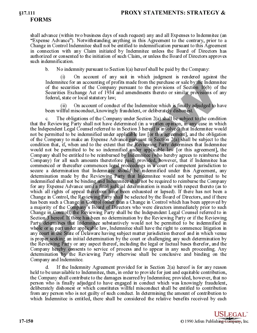 Get Indemnity Agreement between corporation and directors officers employees and agents of corporation Preview Indemnity Agreement between corporation and directors officers employees and agents of corporation