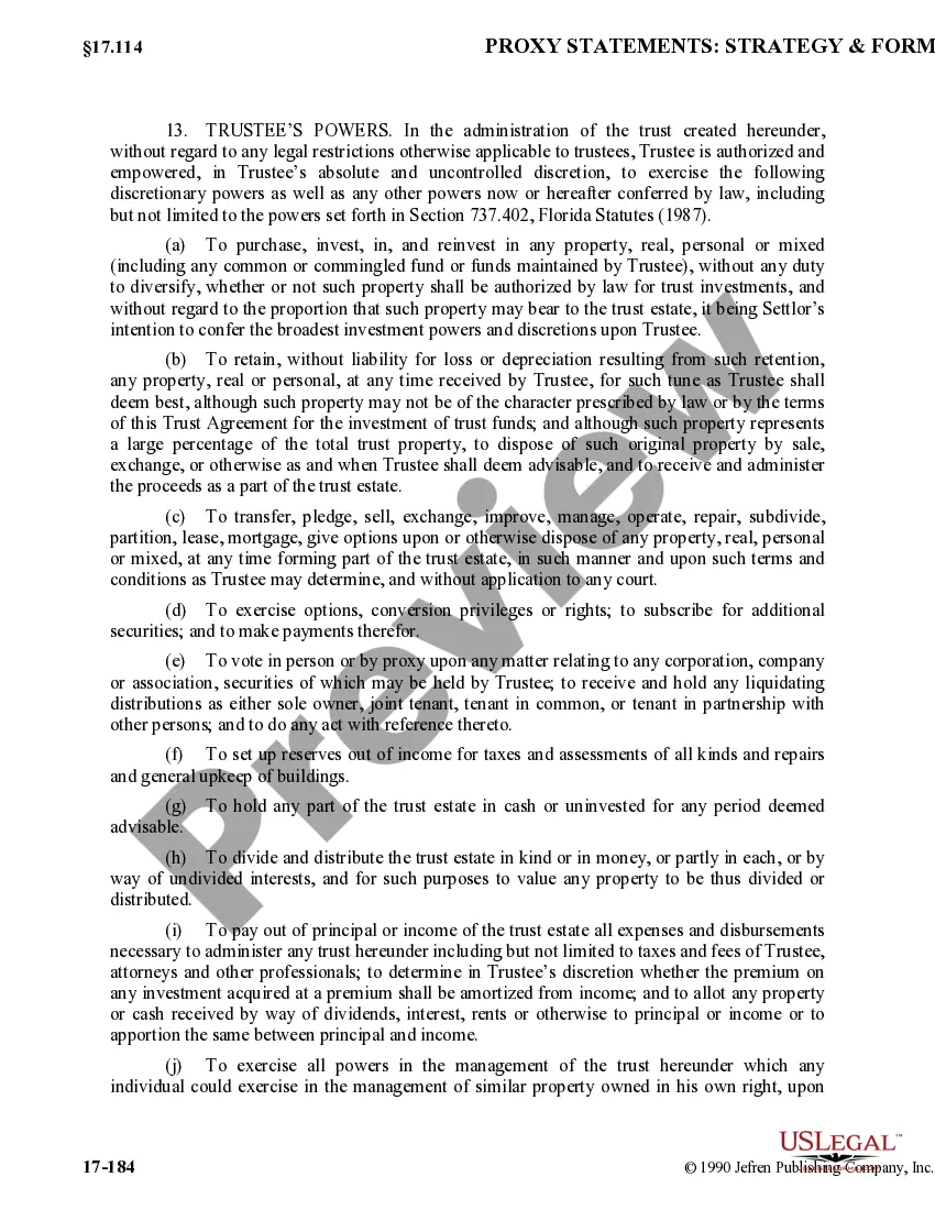 Get Trust Agreement between Insituform Southeast Corp. and Trustee Preview Trust Agreement between Insituform Southeast Corp. and Trustee