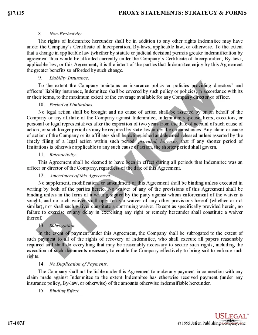Get Indemnification Agreement by Witco Corporation Preview Indemnification Agreement by Witco Corporation