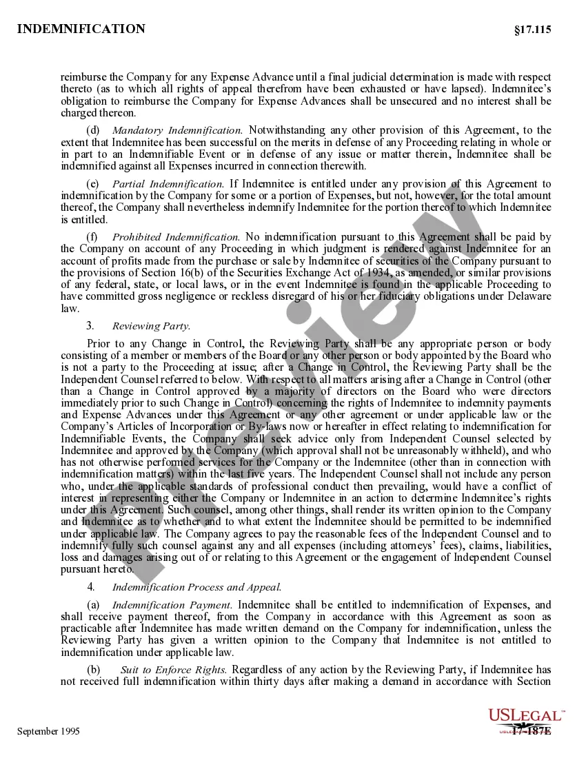 Get Indemnification Agreement by Witco Corporation Preview Indemnification Agreement by Witco Corporation