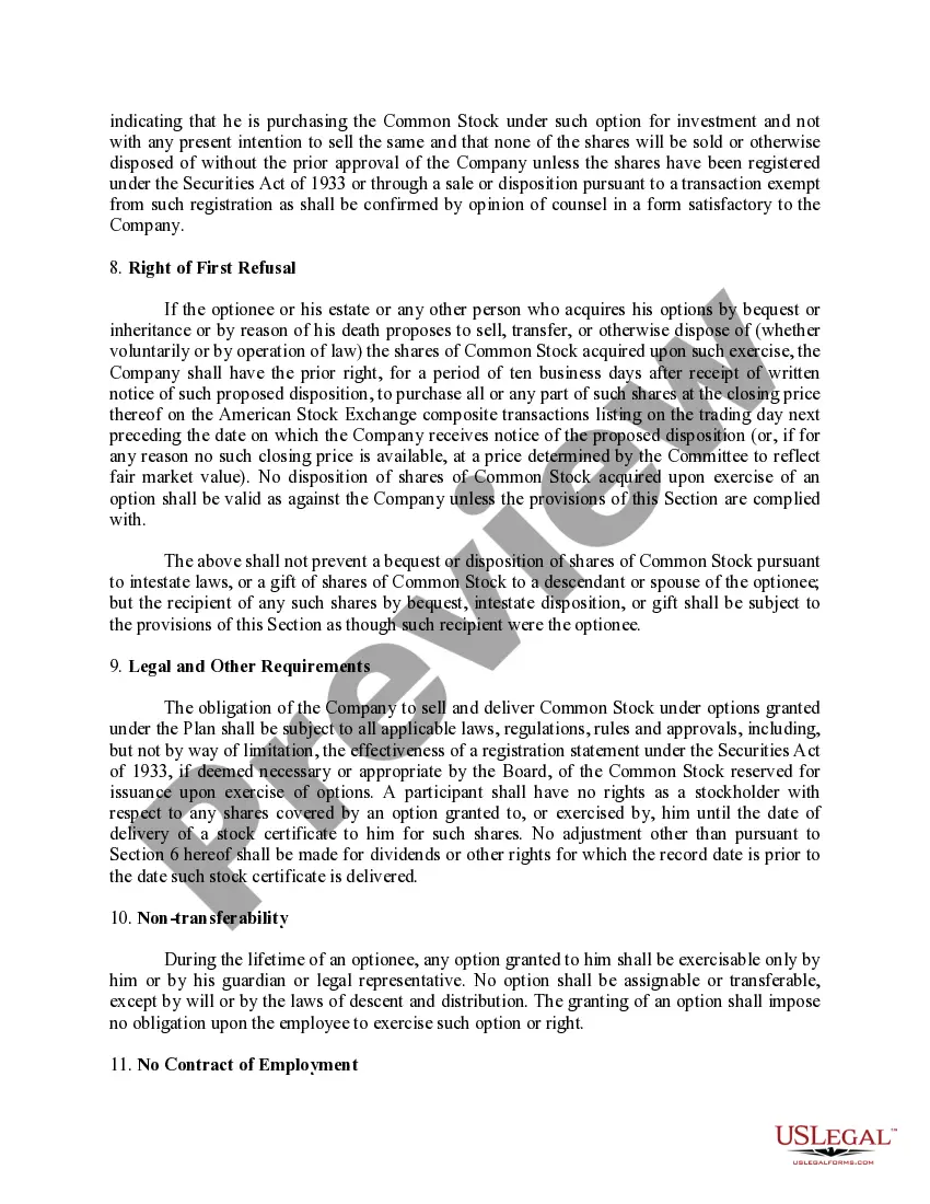 Get Amended and Restated Stock Option Plan of Continental Materials Corp. Preview Amended and Restated Stock Option Plan of Continental Materials Corp.