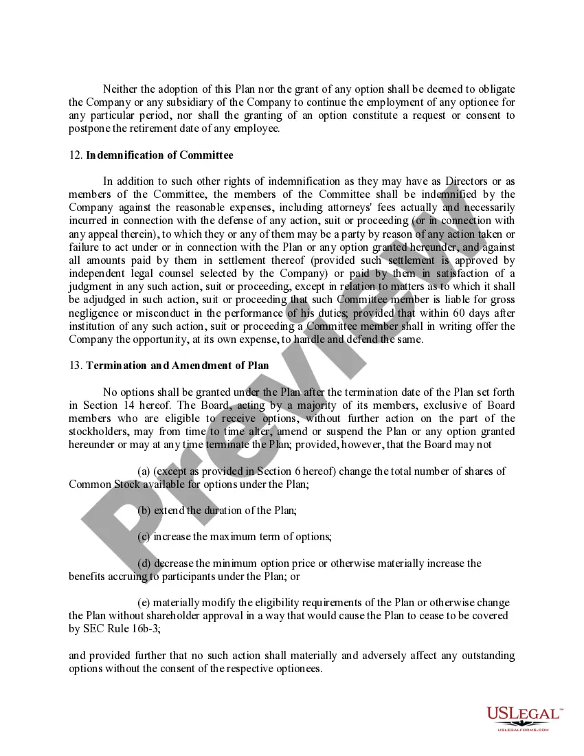 Get Amended and Restated Stock Option Plan of Continental Materials Corp. Preview Amended and Restated Stock Option Plan of Continental Materials Corp.