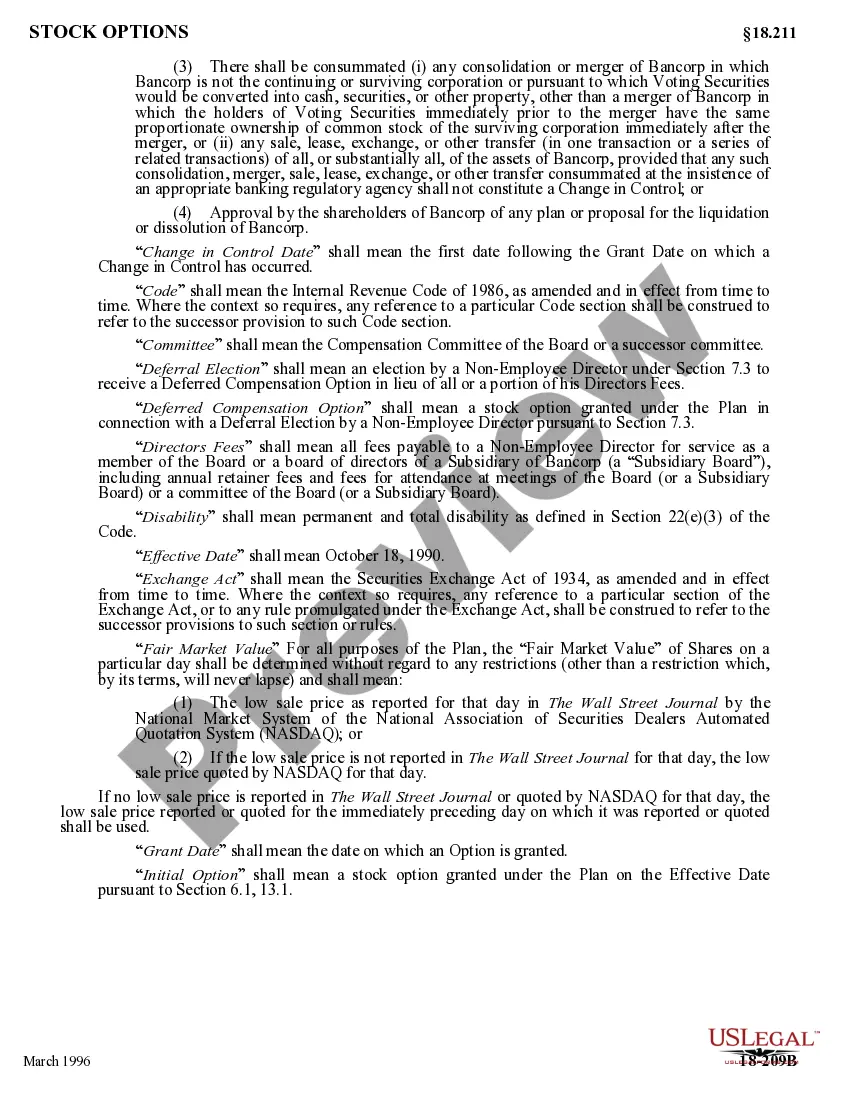 Get Nonemployee Director Stock Option Plan of U.S. Bancorp Preview Nonemployee Director Stock Option Plan of U.S. Bancorp