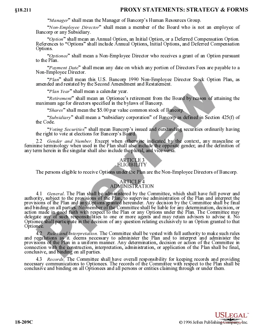 Get Nonemployee Director Stock Option Plan of U.S. Bancorp Preview Nonemployee Director Stock Option Plan of U.S. Bancorp
