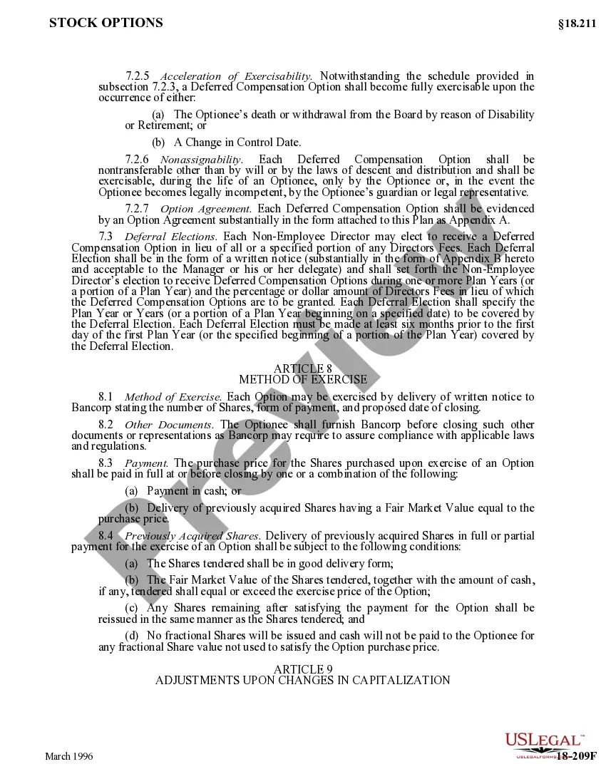 Get Nonemployee Director Stock Option Plan of U.S. Bancorp Preview Nonemployee Director Stock Option Plan of U.S. Bancorp