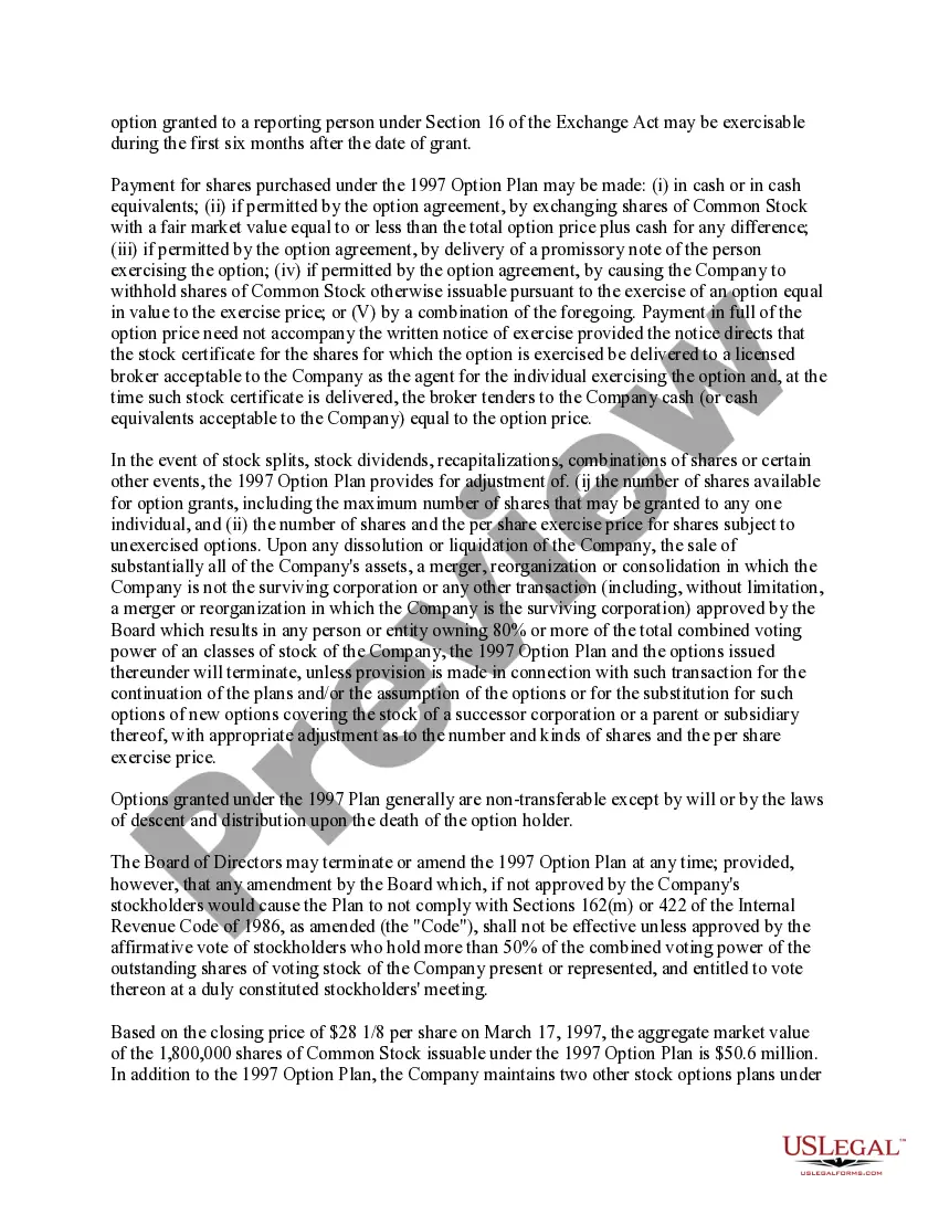 Get Approval of Stock Option Plan Preview Approval of Stock Option Plan