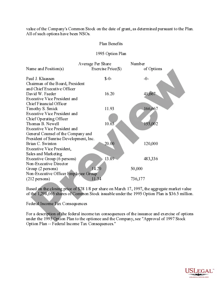 Get Approval of Stock Option Plan Preview Approval of Stock Option Plan