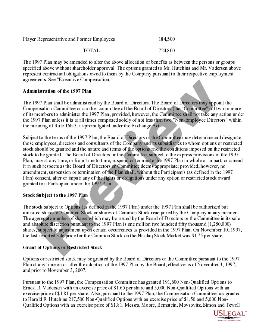 Get Proposal to Approve Adoption of Stock Option and Long-Term Incentive Plan of The Golf Technology Holding, Inc. Preview Proposal to Approve Adoption of Stock Option and Long-Term Incentive Plan of The Golf Technology Holding, Inc.