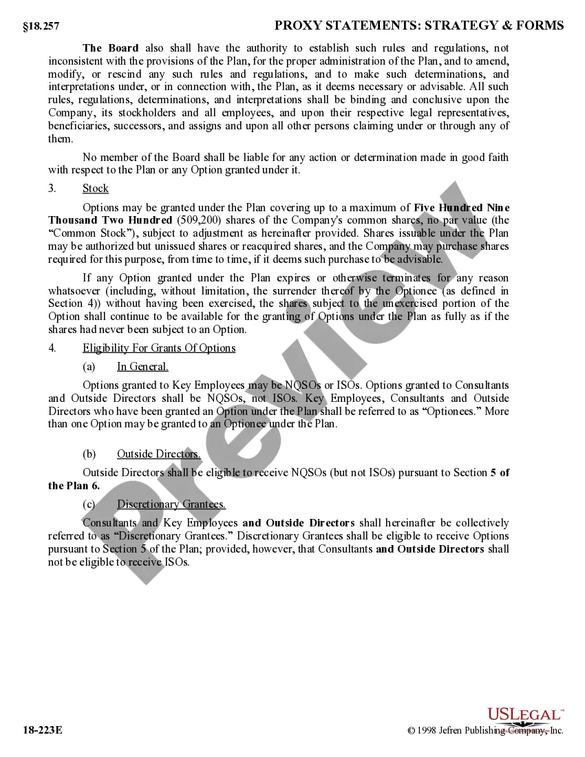 Get Nonemployee Directors Nonqualified Stock Option Plan of Cucos, Inc. Preview Nonemployee Directors Nonqualified Stock Option Plan of Cucos, Inc.