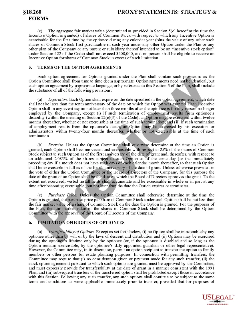 Get Stock Option Plan - Permits Optionees to Transfer Stock Options to Family Members or Other Persons for Estate Planning Purposes Preview Stock Option Plan - Permits Optionees to Transfer Stock Options to Family Members or Other Persons for Estate Planning Purposes
