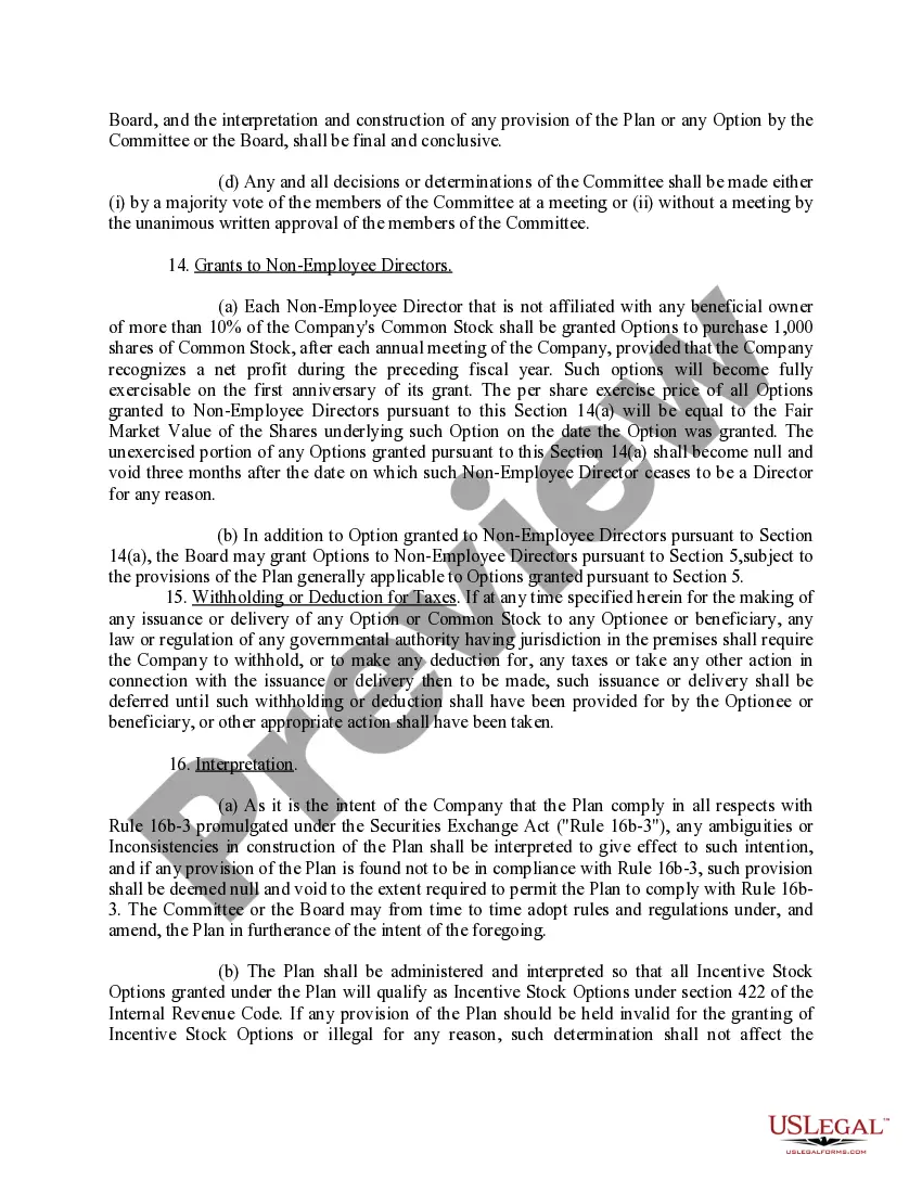 Get Amended and Restated Stock Option Plan of L. Luria and Son, Inc. Preview Amended and Restated Stock Option Plan of L. Luria and Son, Inc.
