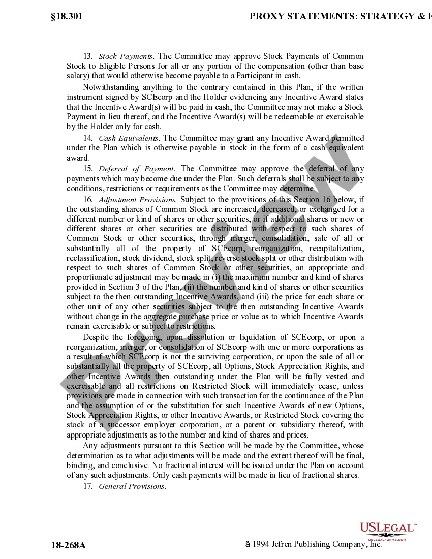 Preview Officer Long Term Incentive Compensation Plan for Southern California Edison Co.