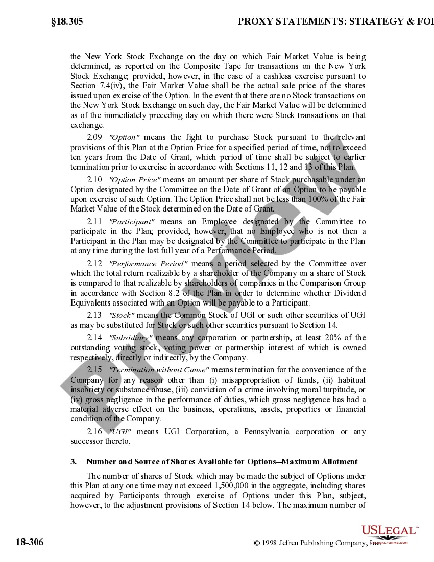 Get Stock Option and Dividend Equivalent Plan with exhibits of UGI Corp. Preview Stock Option and Dividend Equivalent Plan with exhibits of UGI Corp.