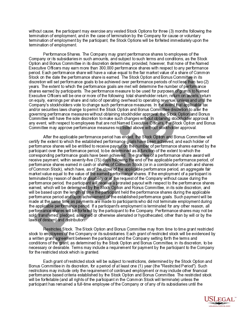 Get Proposed Stock Option and Award Plan of Amresco, Inc. Preview Proposed Stock Option and Award Plan of Amresco, Inc.