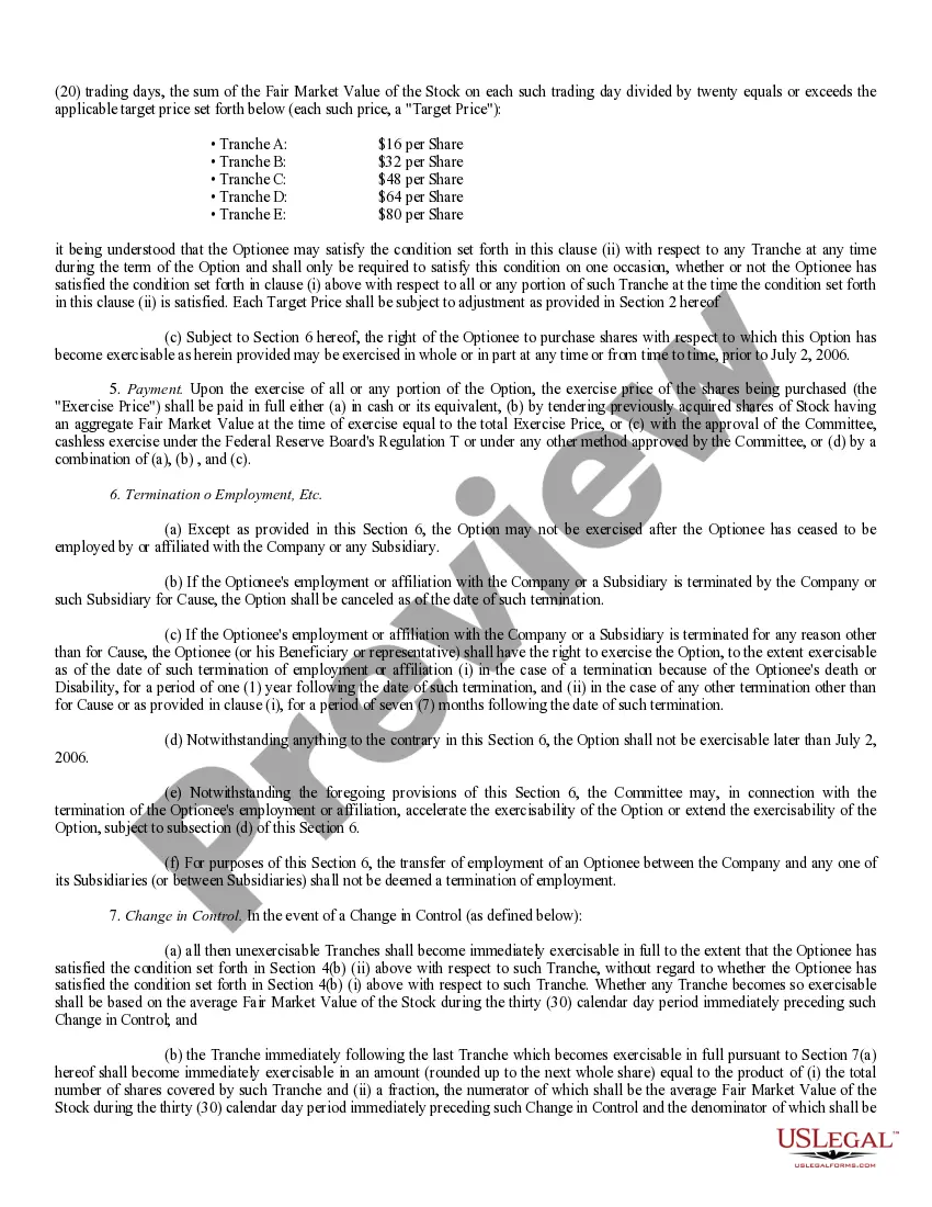 Get Stock Option Agreement of Hayes Wheels International, Inc. - general form Preview Stock Option Agreement of Hayes Wheels International, Inc. - general form
