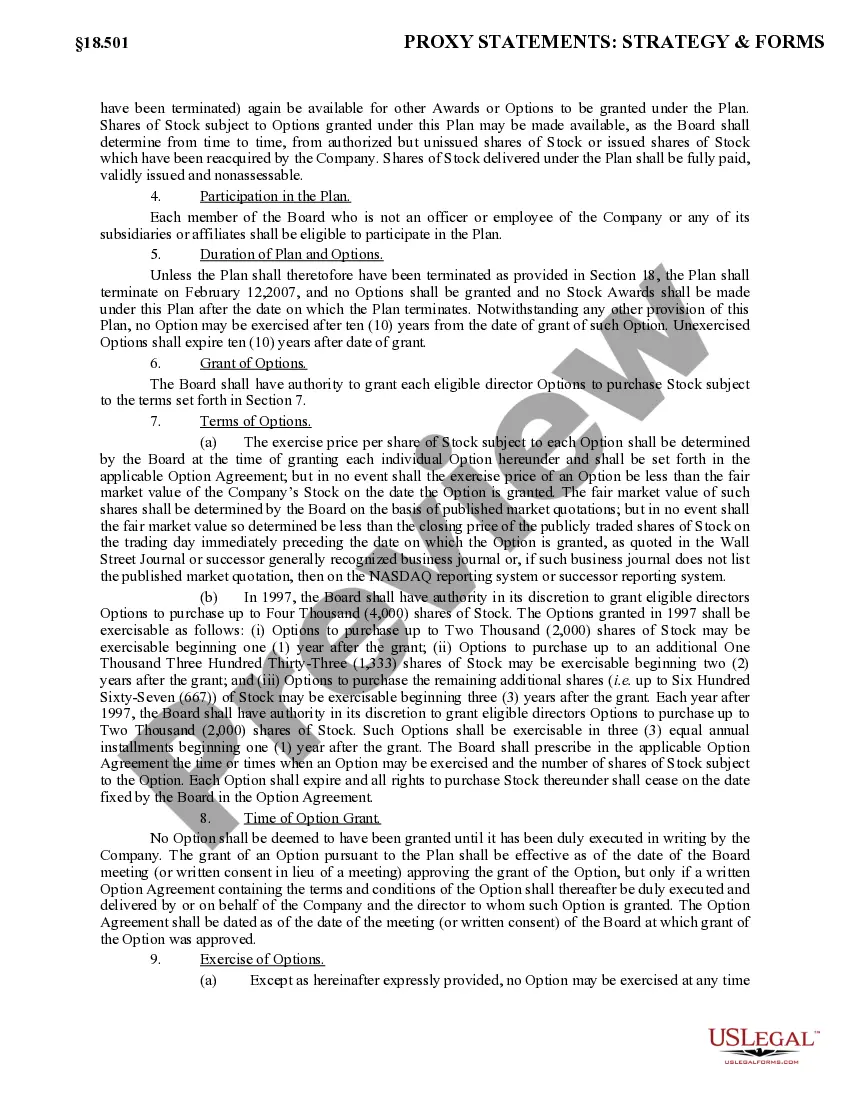 Preview Nonemployee Directors Stock Plan of TJ International, Inc.
