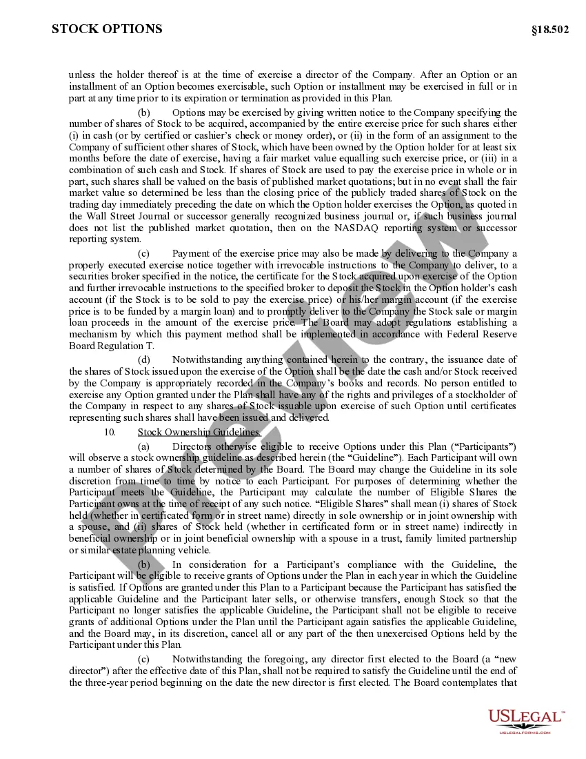 Preview Nonemployee Directors Stock Plan of TJ International, Inc.