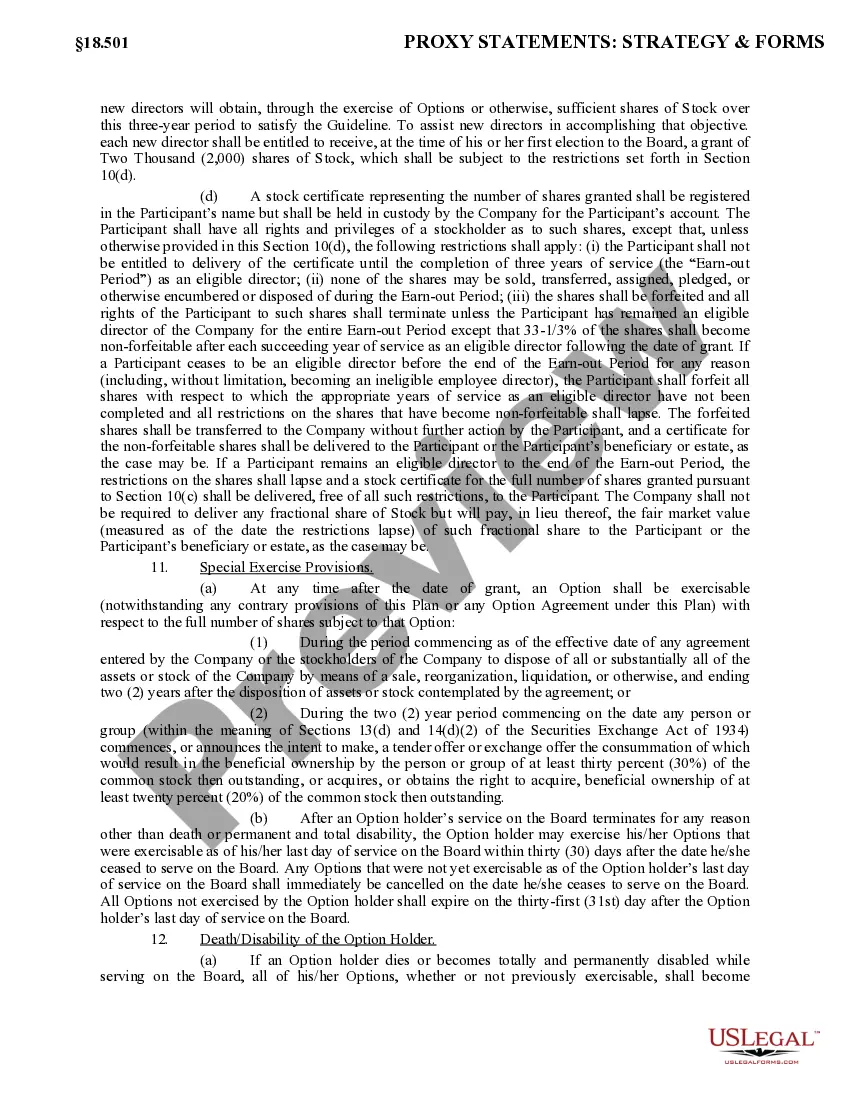 Preview Nonemployee Directors Stock Plan of TJ International, Inc.