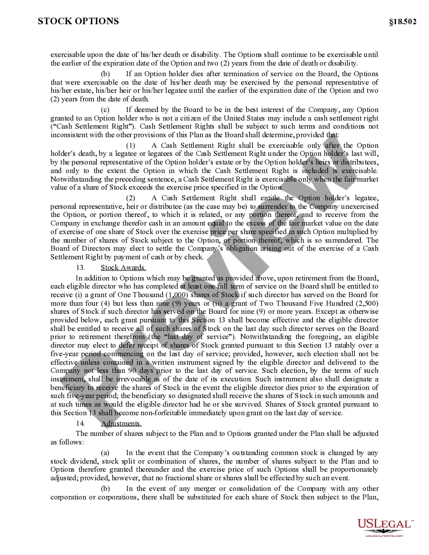 Preview Nonemployee Directors Stock Plan of TJ International, Inc.