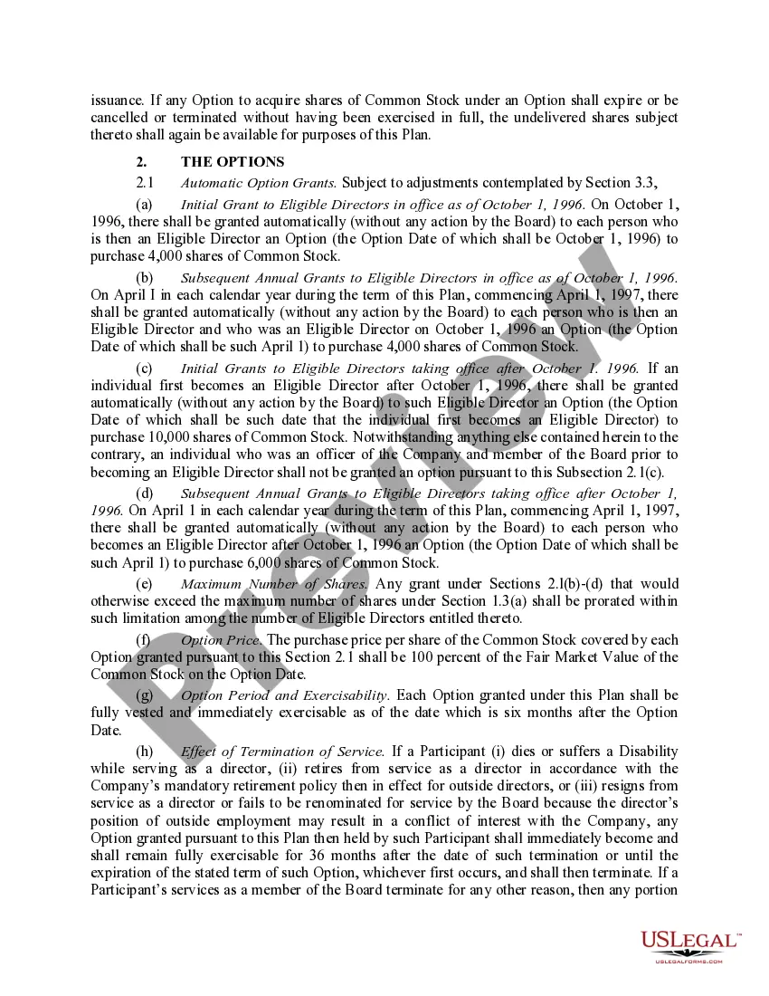 Get Eligible Directors' Stock Option Plan of Wyle Electronics Preview Eligible Directors' Stock Option Plan of Wyle Electronics