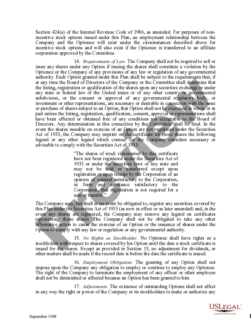 Get Stock Option Plan of Stewart Information Services Corp. for Region Managers Preview Stock Option Plan of Stewart Information Services Corp. for Region Managers