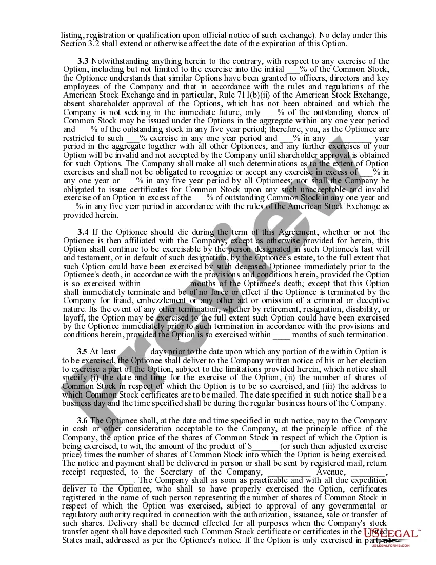 Get Stock Option Agreement Preview Stock Option Agreement