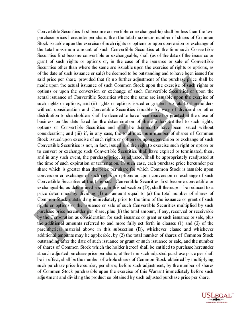 Preview Warrant Agreement of Herley Industries, Inc.