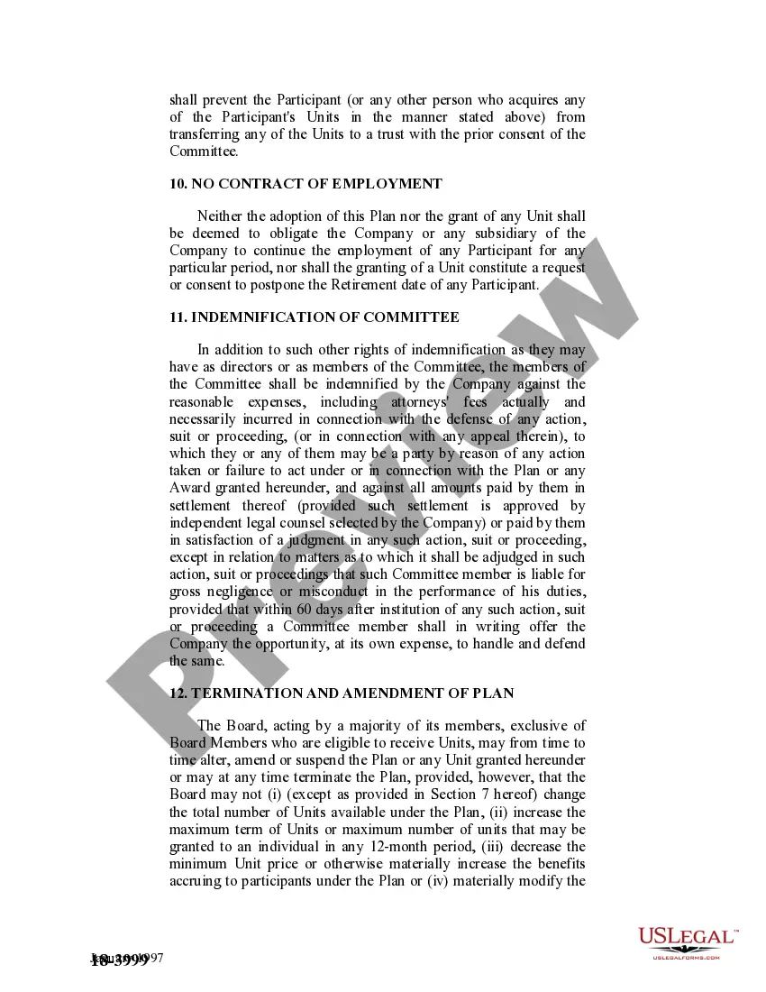 Preview Stock Appreciation Right Plan of Helene Curtis Industries, Inc.