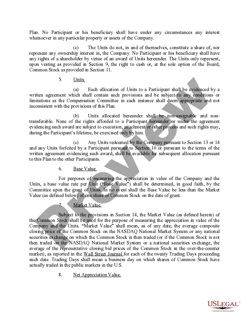 Get Share Appreciation Rights Plan with amendment Preview Share Appreciation Rights Plan with amendment
