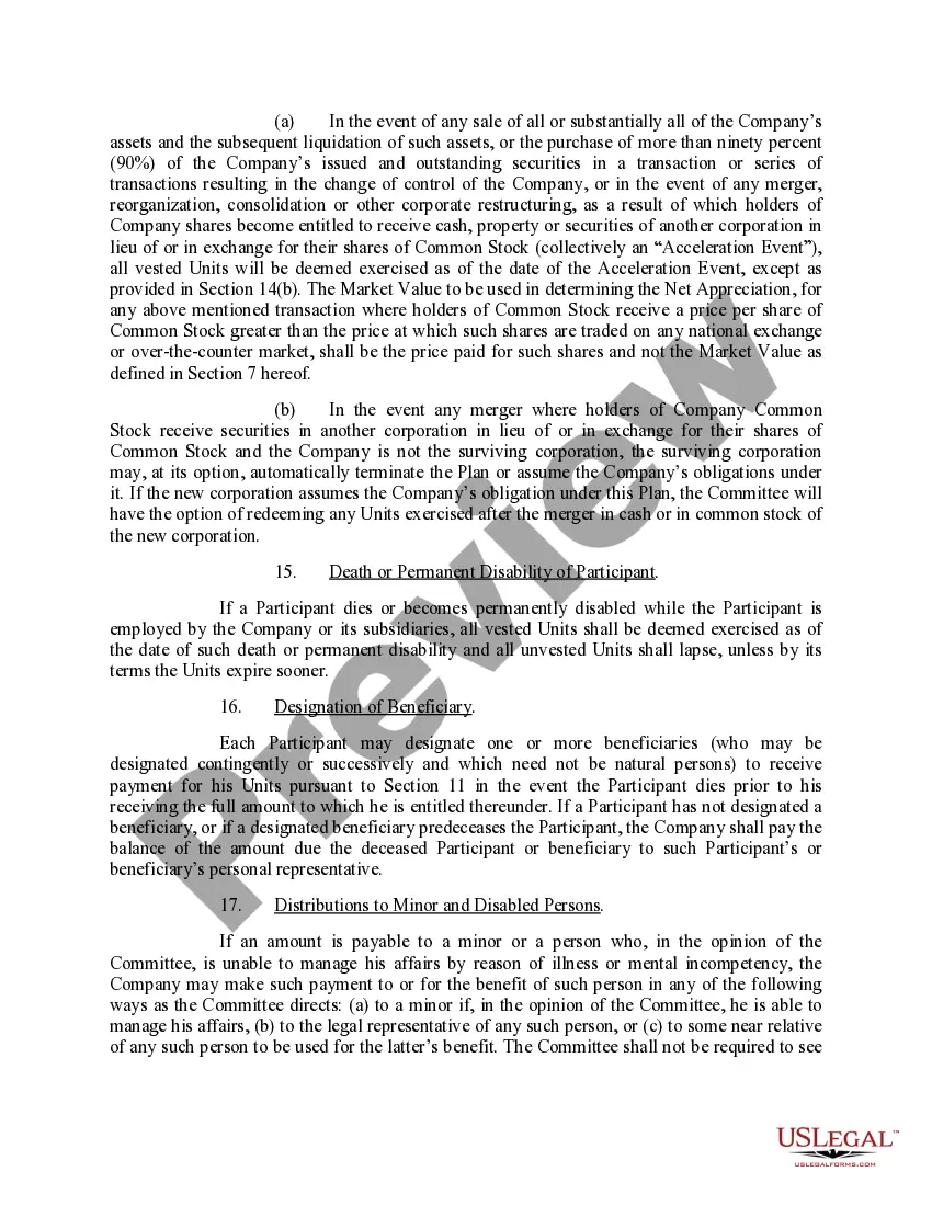 Get Share Appreciation Rights Plan with amendment Preview Share Appreciation Rights Plan with amendment