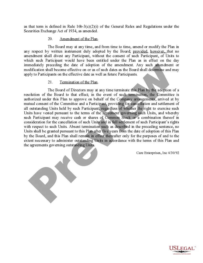 Get Share Appreciation Rights Plan with amendment Preview Share Appreciation Rights Plan with amendment