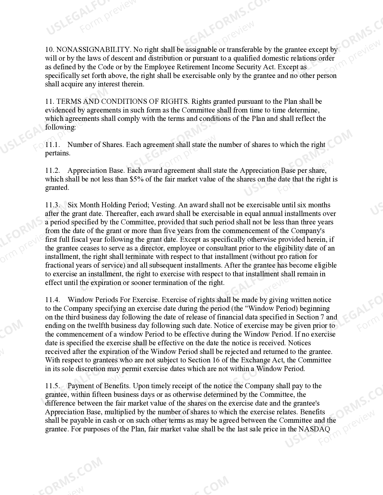 San Antonio Texas Stock Appreciation Rights Plan of The ToddAO