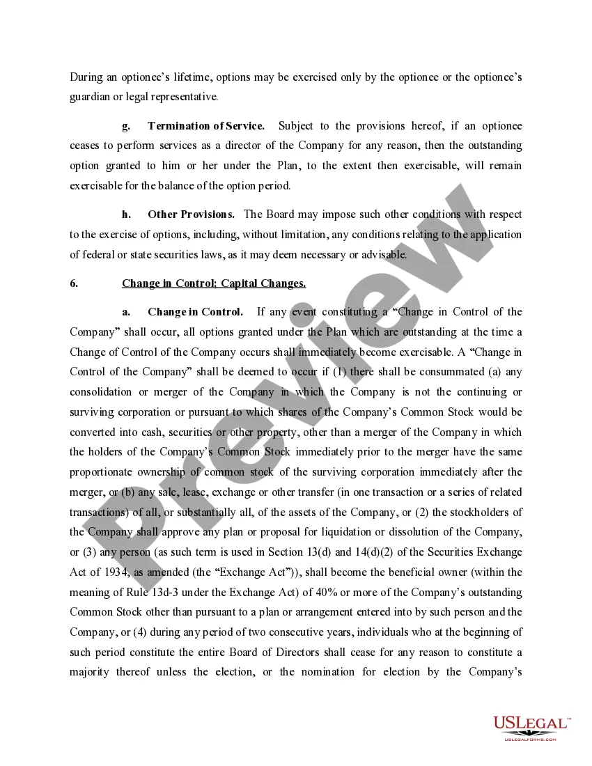 Get Nonemployee Director Stock Option Plan of Innovir Laboratories, Inc. Preview Nonemployee Director Stock Option Plan of Innovir Laboratories, Inc.