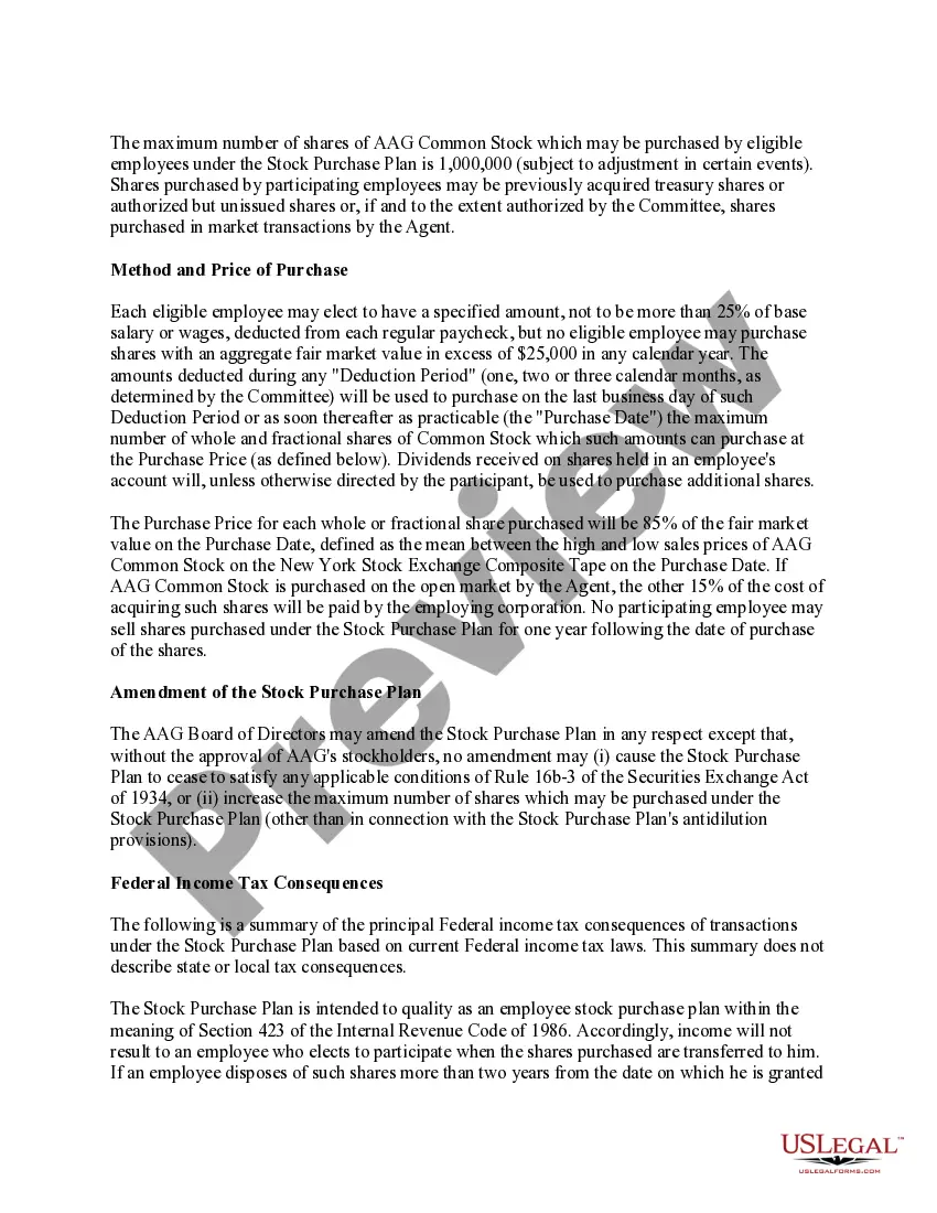 Get Approval of employee stock purchase plan for The American Annuity Group, Inc. Preview Approval of employee stock purchase plan for The American Annuity Group, Inc.
