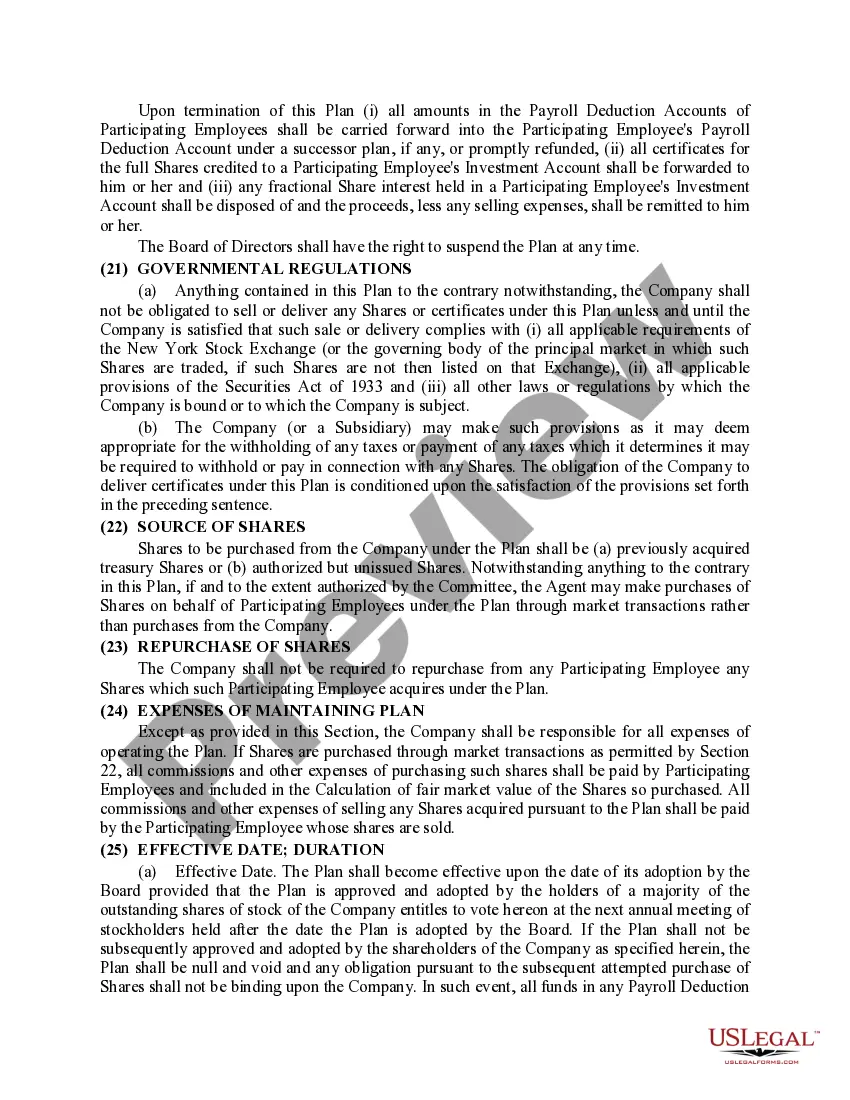 Preview Employee Stock Purchase Plan of American Annuity Group, Inc.