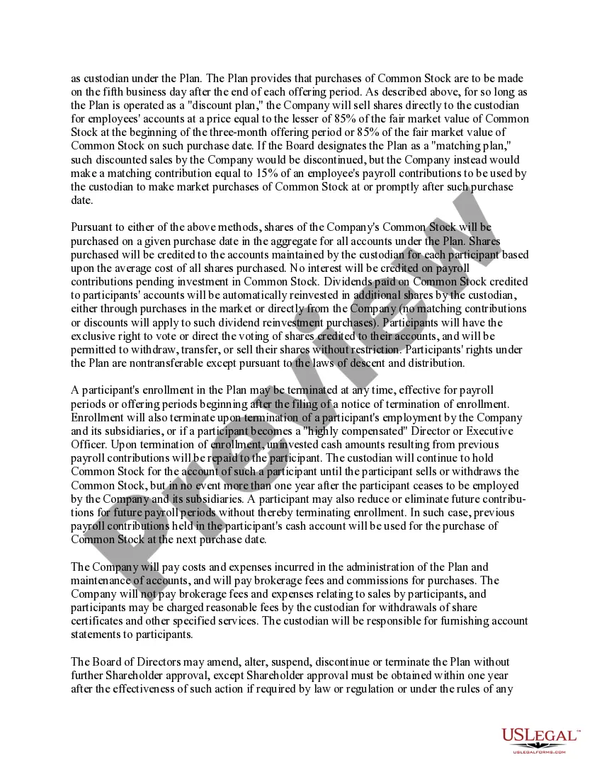 Get Approval of Employee Stock Purchase Plan of Charming Shoppes, Inc. Preview Approval of Employee Stock Purchase Plan of Charming Shoppes, Inc.