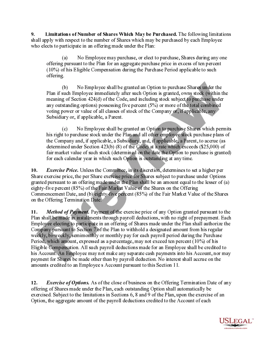 Preview Employee Stock Purchase Plan of Rally Manufacturing Corp.