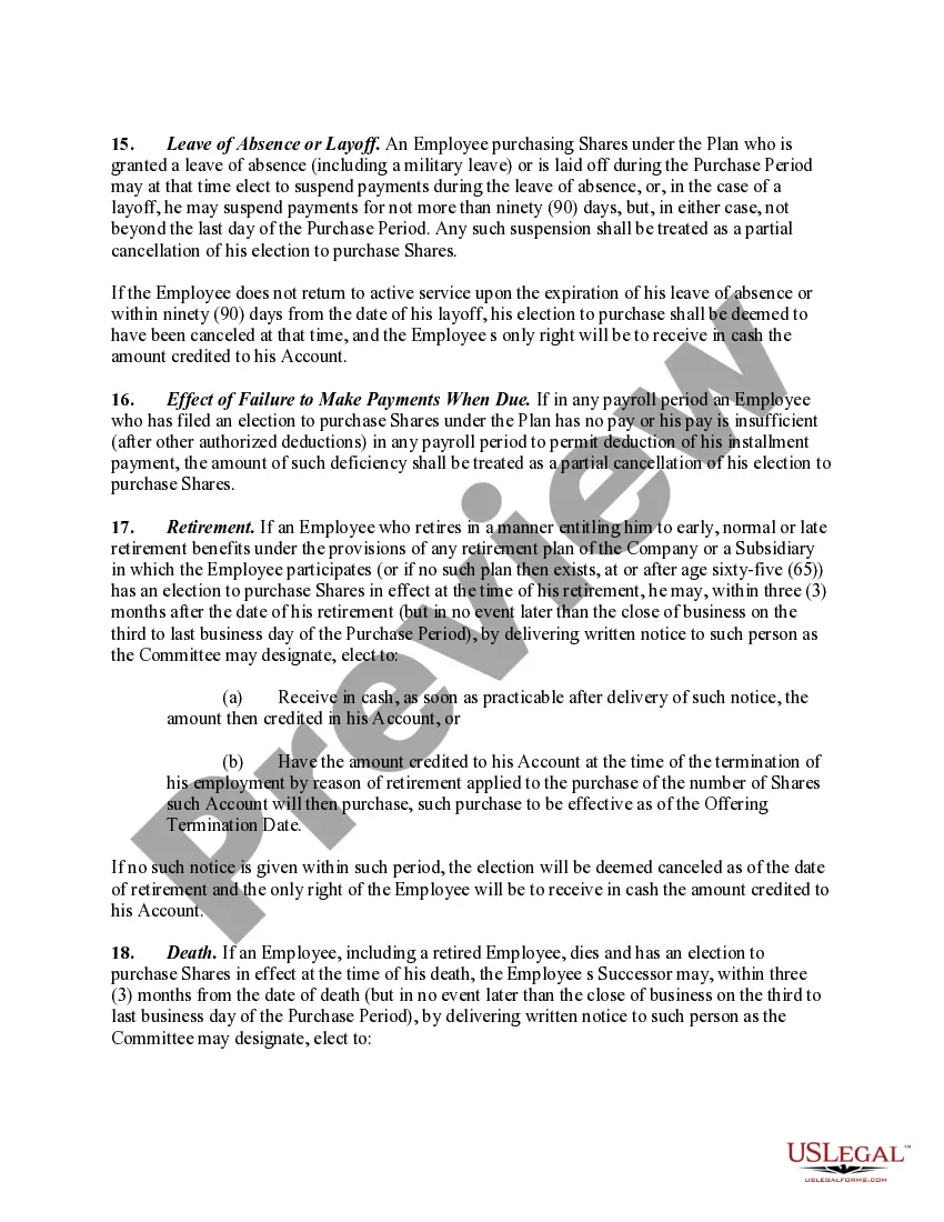 Preview Employee Stock Purchase Plan of Rally Manufacturing Corp.