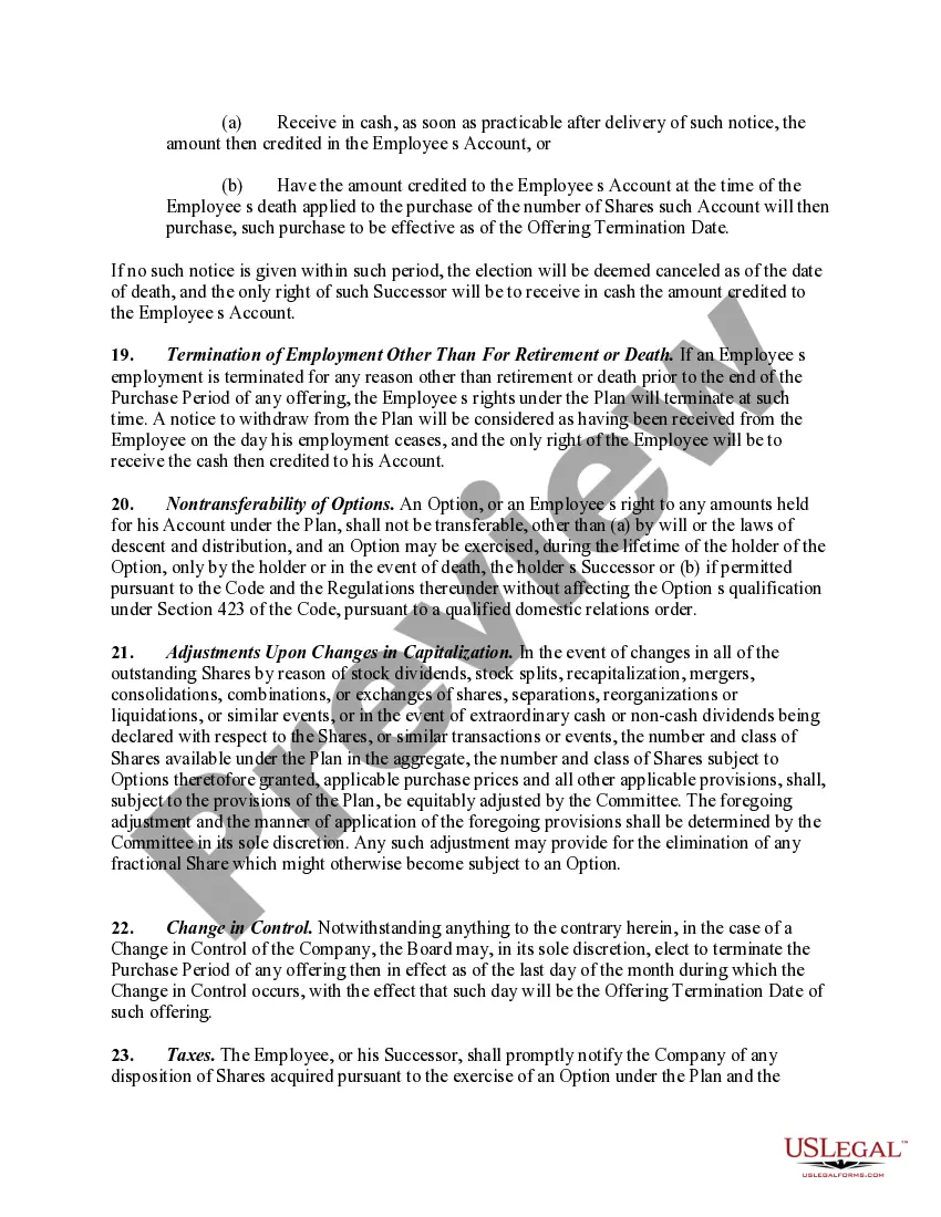 Preview Employee Stock Purchase Plan of Rally Manufacturing Corp.