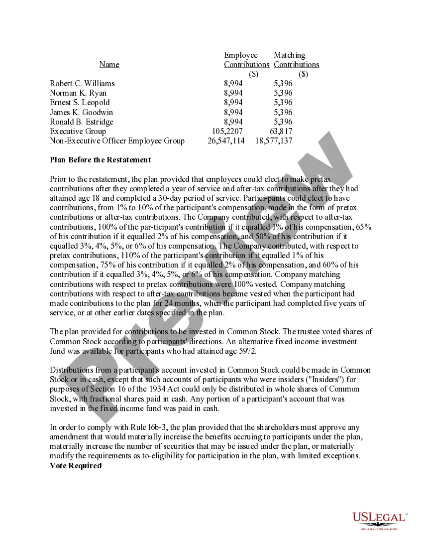 Get Proposal to amend stock purchase plan Preview Proposal to amend stock purchase plan
