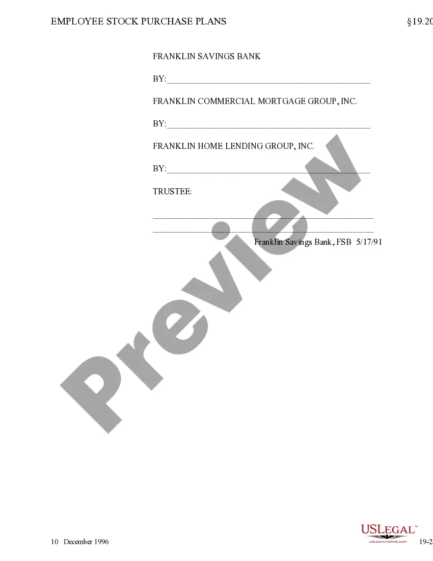 Preview Employee Stock Ownership Trust Agreement