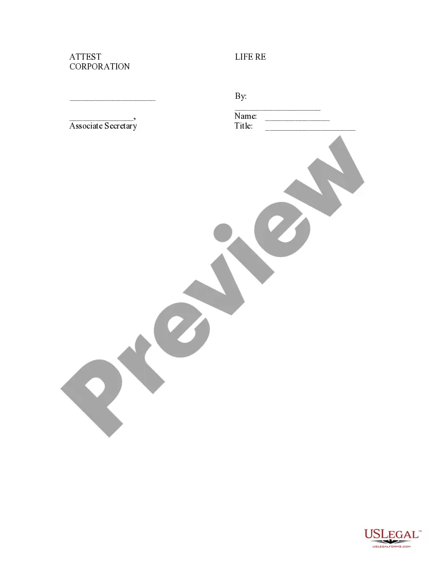 Preview Long Term Incentive Plan of Life Re Corp.