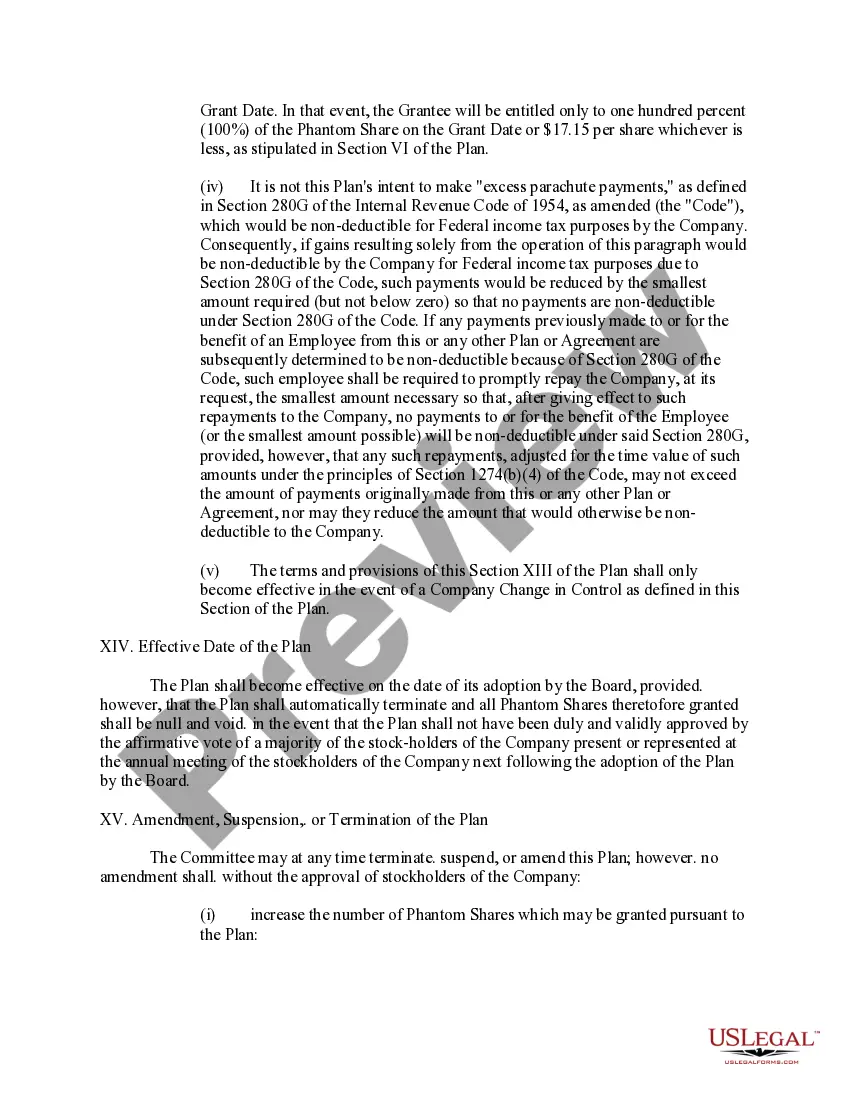 Get Proposed book value phantom stock plan with appendices for First Florida Bank, Inc. Preview Proposed book value phantom stock plan with appendices for First Florida Bank, Inc.