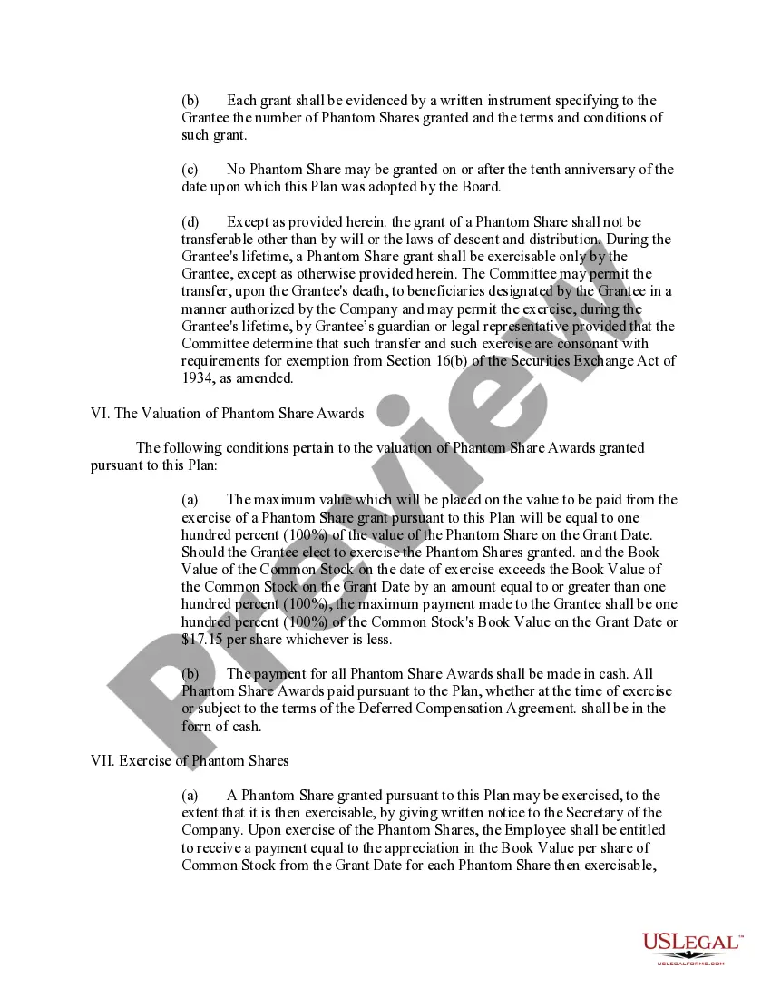 Get Proposed book value phantom stock plan with appendices for First Florida Bank, Inc. Preview Proposed book value phantom stock plan with appendices for First Florida Bank, Inc.