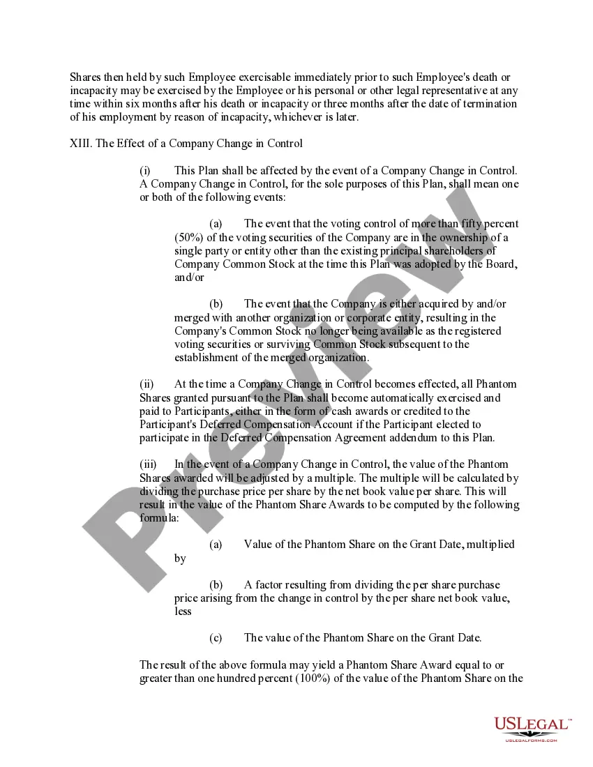 Get Proposed book value phantom stock plan with appendices for First Florida Bank, Inc. Preview Proposed book value phantom stock plan with appendices for First Florida Bank, Inc.