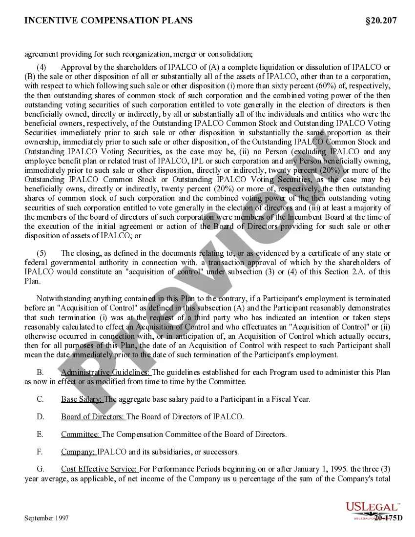 Get Long Term Performance and Restricted Stock Incentive Plan of Ipalco Enterprises, Inc. Preview Long Term Performance and Restricted Stock Incentive Plan of Ipalco Enterprises, Inc.