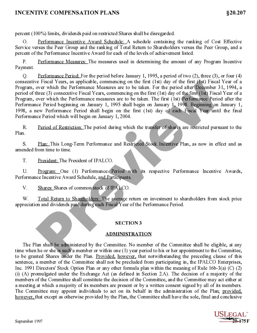 Get Long Term Performance and Restricted Stock Incentive Plan of Ipalco Enterprises, Inc. Preview Long Term Performance and Restricted Stock Incentive Plan of Ipalco Enterprises, Inc.
