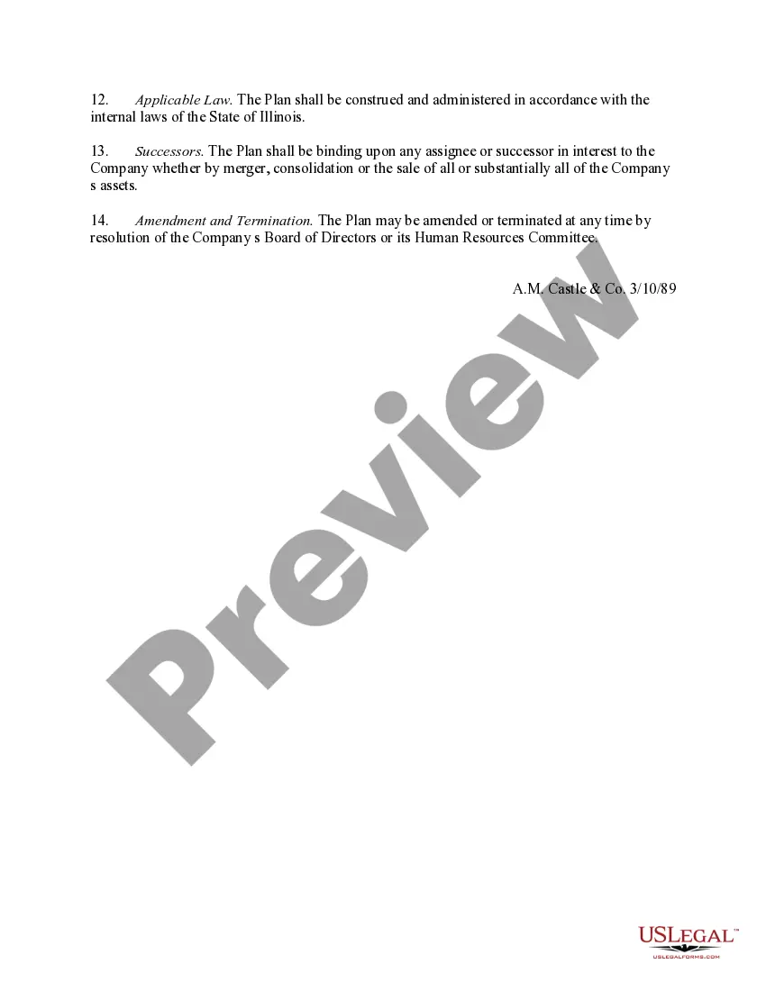 Get Long Term Incentive Compensation Plan of A.M. Castle and Co. Preview Long Term Incentive Compensation Plan of A.M. Castle and Co.