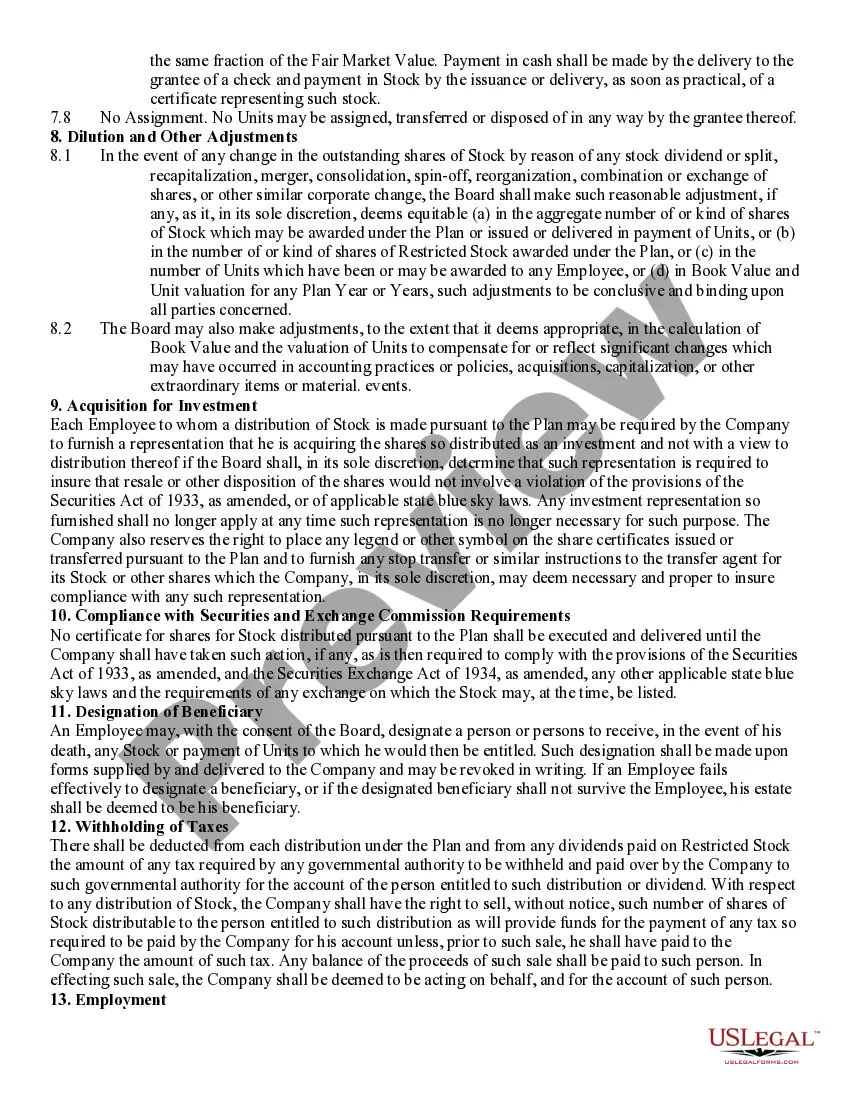 Preview Executive Incentive Plan